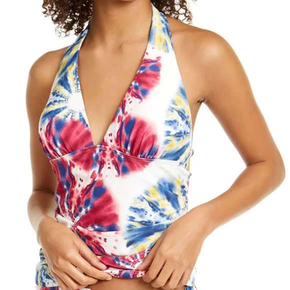 Tommy Hilfiger Tie-Dye Halter Tankini Top